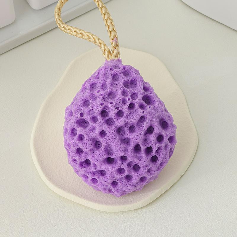 Soft Honeycomb Shower Sponge Ball Water Expandable Foaming Body Exfoliator Cleansing Bath Ball Hanging Design Bathroom Gadget