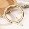 5pcs Elegant Round Hair Clip - Durable Golden Hair Accessory for Women & Men, Unisex Adult Everyday Styling, Secure Hold for Casual & Formal Occasions