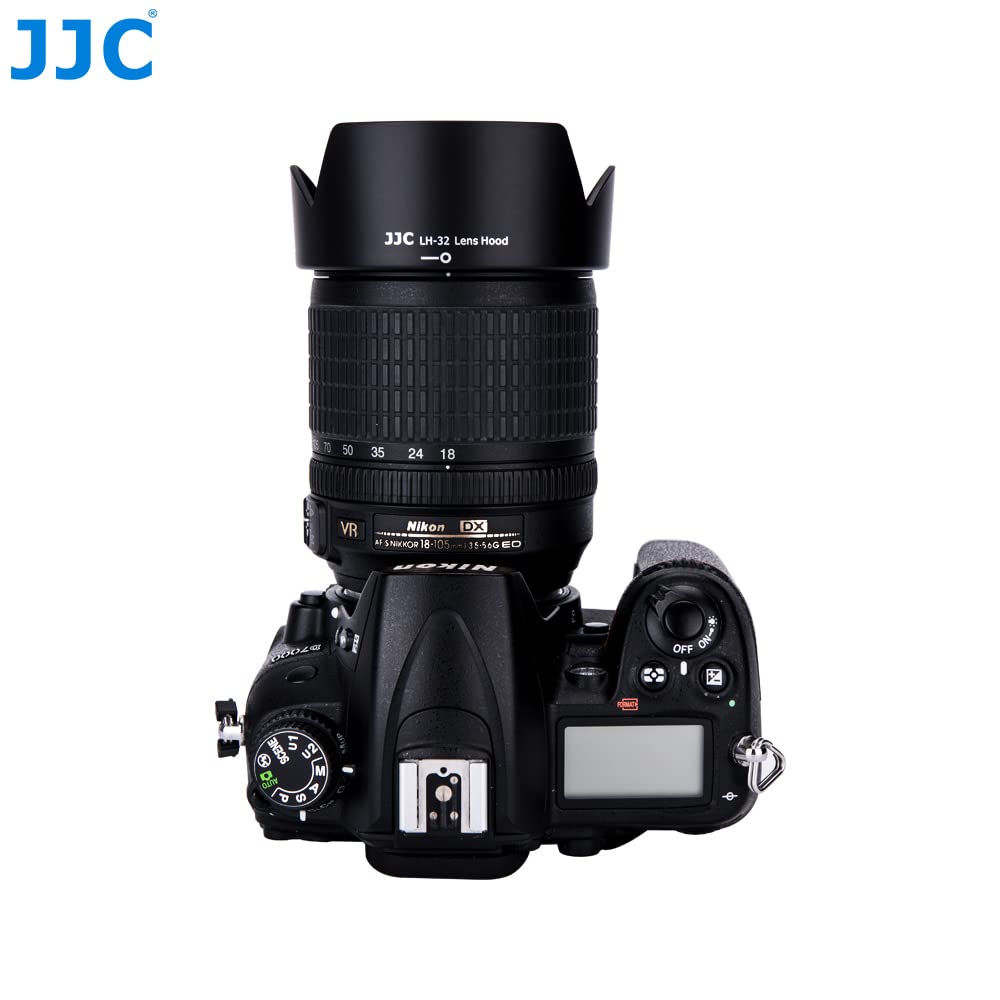 JJC Reversible Lens Hood Compatible with Nikon DX NIKKOR ED VR ED VR DX DX HB-32 AF-S 18-105mm f/3.5-5.6G / 18-140mm f/3.5-5.6G & AF-S Zoom-Nikkor