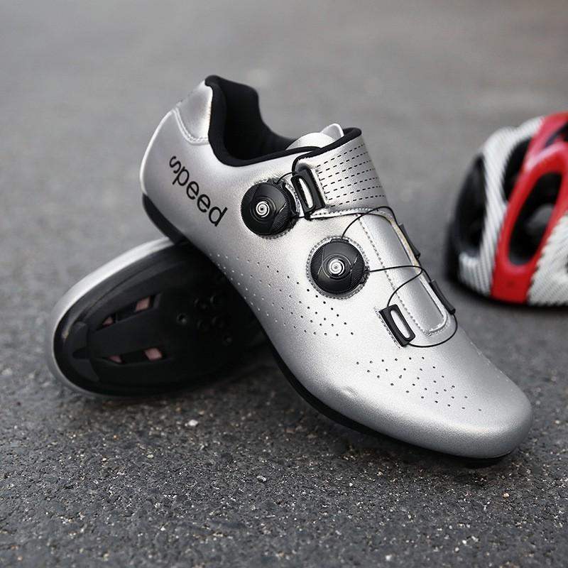 Scarpe da Ciclismo Unisex Con Sistema di Tacchette Strada MTB Bici Traspiranti Leggere Uomo Donna