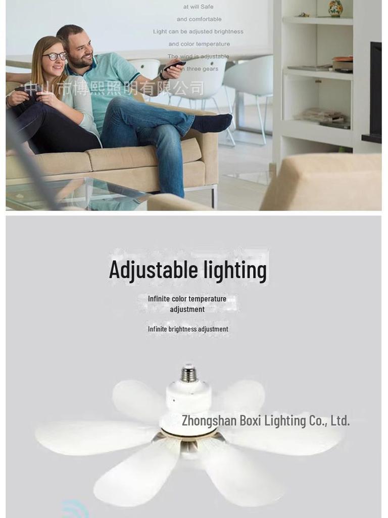 E27 Ventilator de tavan silențios inteligent pentru dormitor și restaurant