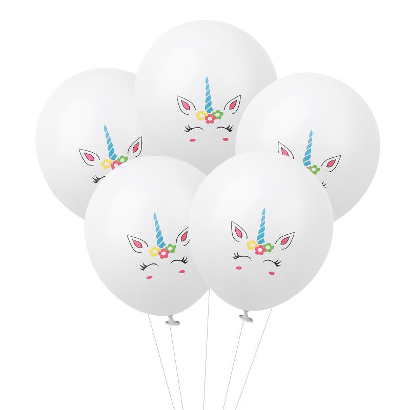 20Pcs Unicorn Latex Balloons Kids Unicorn Theme Birthday Party Decoration Supplies Cartoon Animal Horse Helium Globo Baby Shower