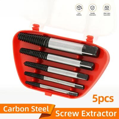 5-teiliges Set beschädigte Schrauben Ausdreher Speed Out Ausdreher für abgebrochene Schrauben Holzbearbeitungswerkzeuge Metallbohrer-Set Schraubenentferner Ausdreher
