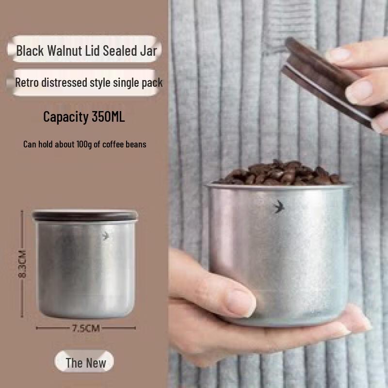 

TLXT Vintage Small Coffee Bean and Grain Storage Jar