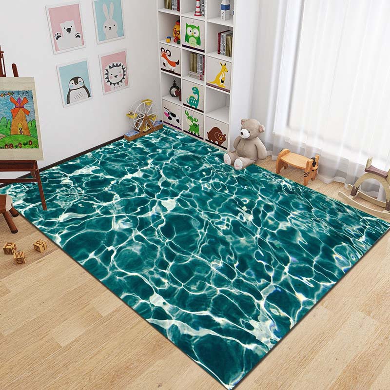 15 Sizes 3D Sea Floor Mat Rug Beach Waves Runner Carpet Kitchen Washable Non-slip Living Room Carpet Marine Bath Mat Absorbent