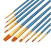 10Pcs Set High Quality Nylon Hair Painting Brushes Watercolor Gouache DIY Fabric Painting Set Round Tips