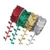Ultrasonic Cut Maple Leaf Ribbon Multi Color Leaf Trim Satin Ribbon  Gift Wrapping