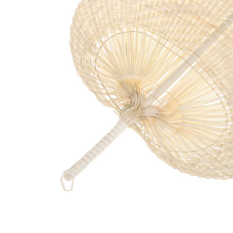 Chinese Style Handmade Palm Leaf Woven Hand Heart Shaped Mosquito Repellent Fans