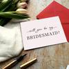 1pc Enchanting Bridesmaid Proposal Card - Heartfelt Invitation & Timeless Memento For Weddings Or Engagements - A Thoughtfully Designed Keepsake