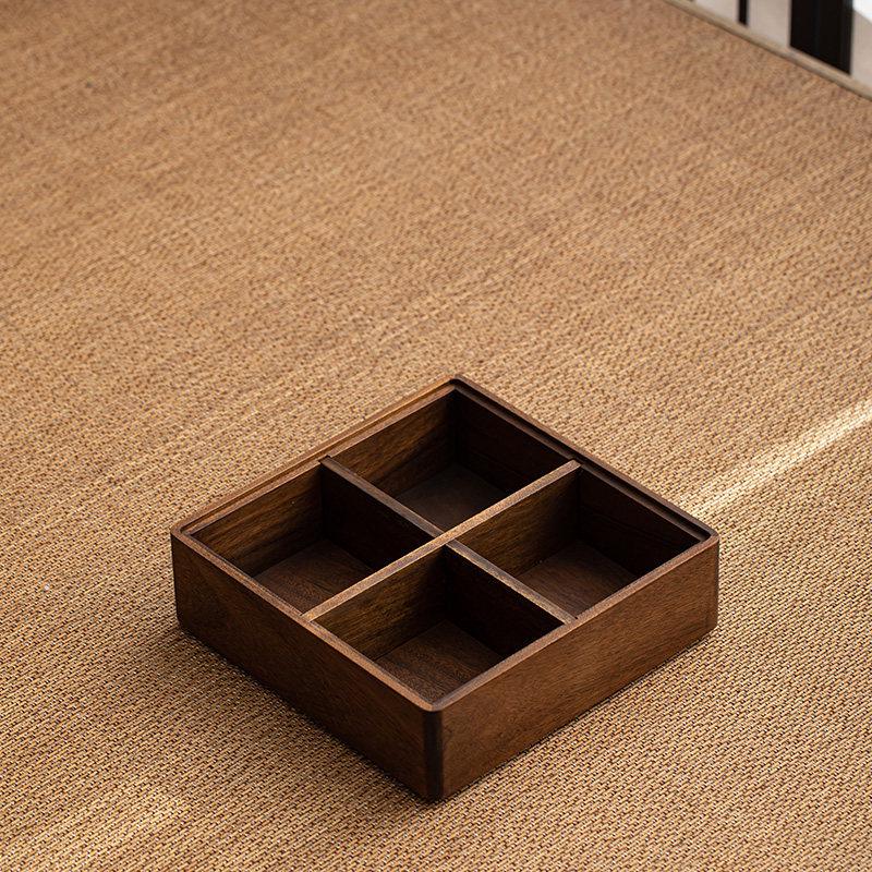 

Walnut Wooden Lunch & Pastry Storage Box: Portable Chinese Style Luxury Tea & Carry Box