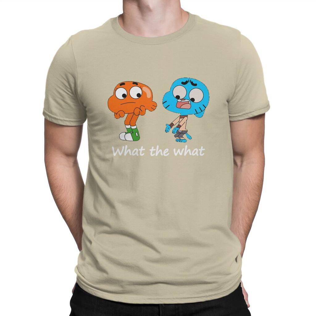 T-shirt Cool What per Unisex Girocollo 100% Cotone T-shirt Il Fantastico Mondo di Gumball Manica Corta Top Estivi