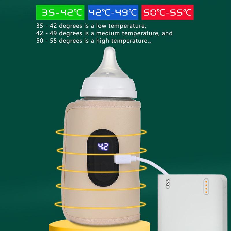 Cartoon Bottle Warmer Sleeve with 21-Gear Heating - Portable, Universal Insulator for On-the-Go Use