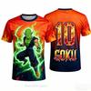Men Dragon Ball T-Shirt Frieza Buu Graphic Print Summer Short Sleeve