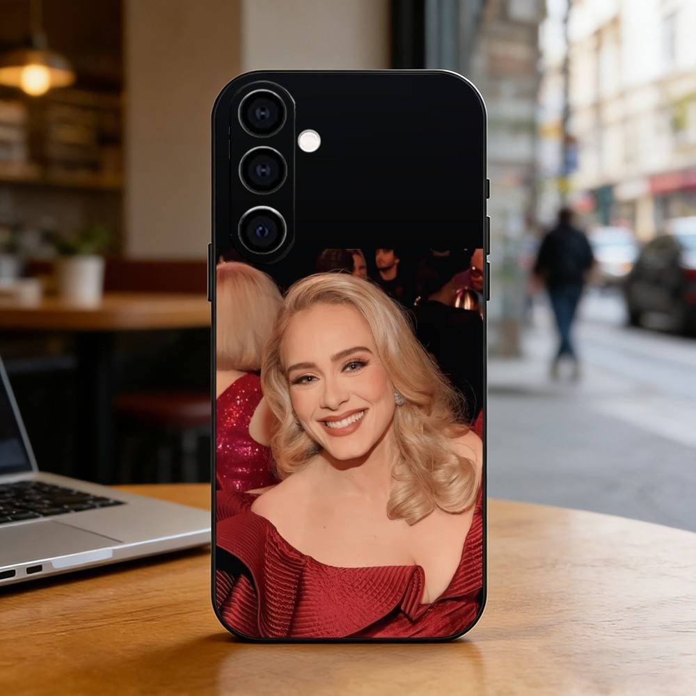 Adele Phone Case Black Silicone Soft For Samsung Galaxy A73,A72,A71,A70,A53,A52,A51