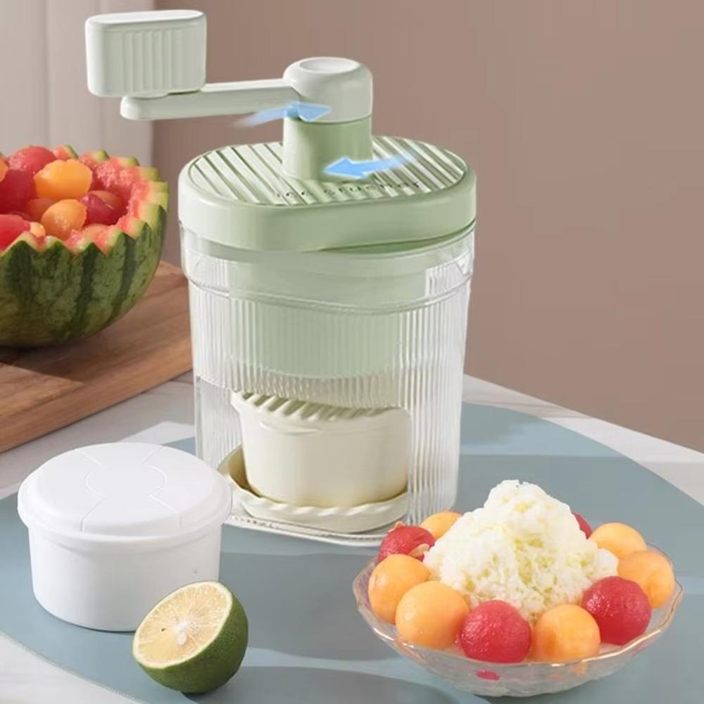 Hand Crank Ice Crusher Manual Snow Cone Maker Small Shaved Ice Machine for Making Snow Cones