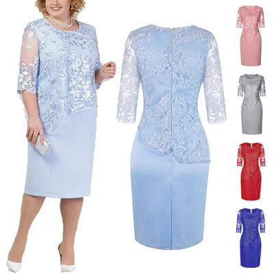 Vestido de Noite de Renda Plus Size para Mulheres – Design Elegante e Moderno