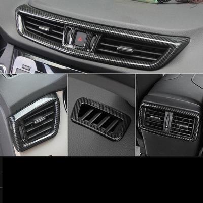 For Nissan QASHQAI J11 2016-2020 LHD Accessories 6pcs/lot Carbon Fiber Style Air Condition AC Air Vent Outlet Trims Sticker