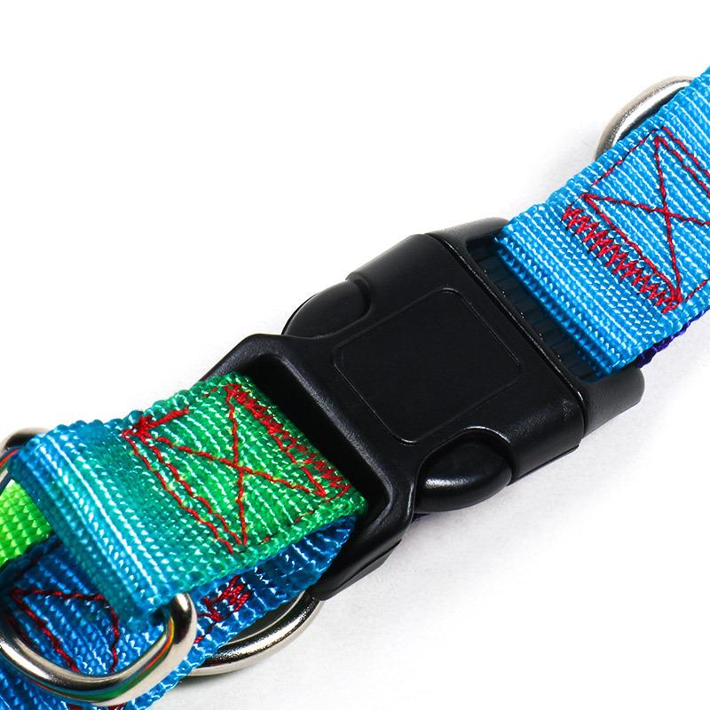 Colorful Pet Leash Rainbow Leash Cat Leash Dog Leash Chest Strap Walking Dog Leash Dog Chain