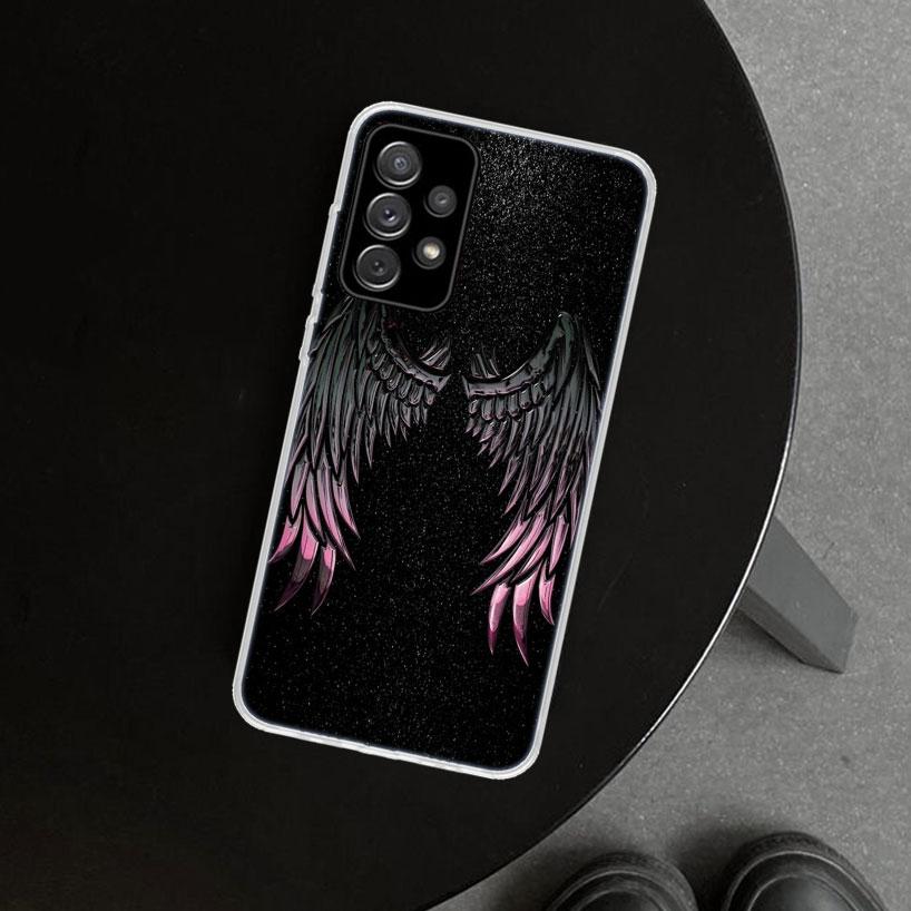 Angel Wings Demon Wing Phone Case for Samsung Galaxy A17 A16 A26 A36 A56 A57 A37 A15 A25 A35 A55 A14 A24 A34 A54 A13 A23 A33 A53