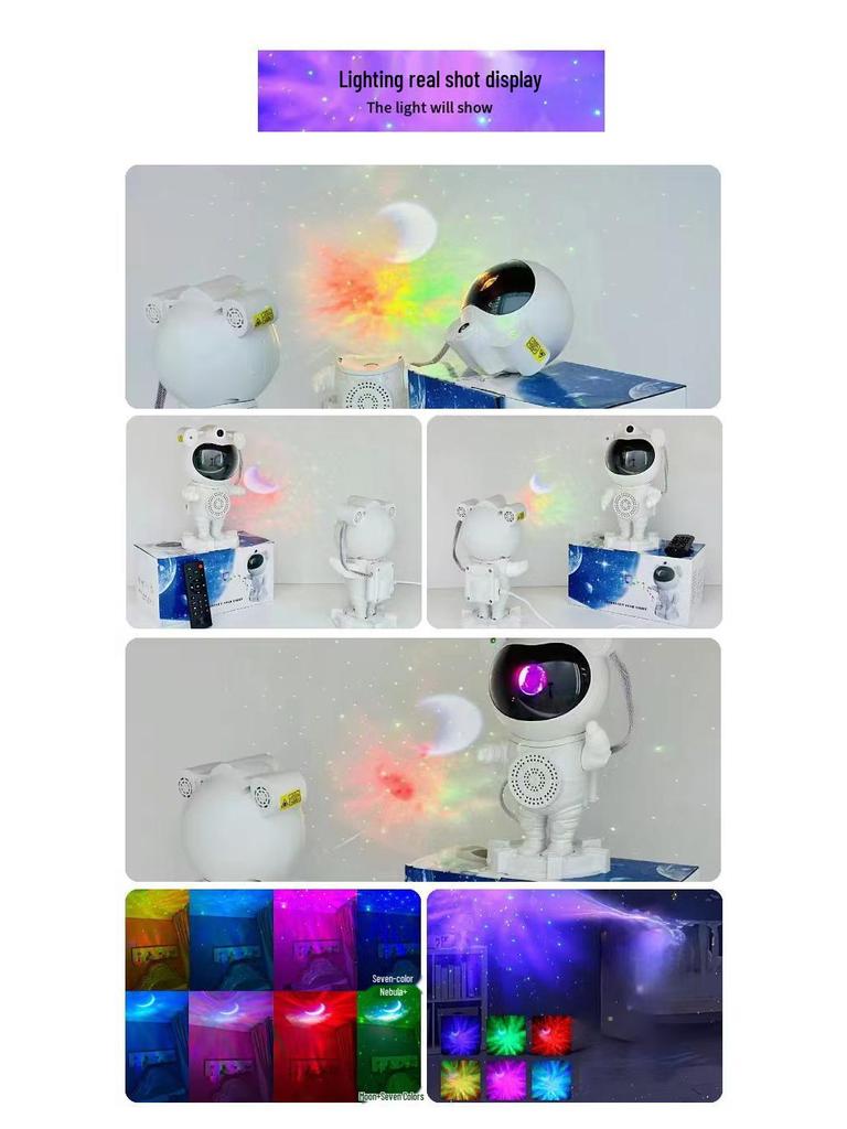 Sternenhimmel Astronaut Bluetooth-Lautsprecher & Projektor mit Superbass