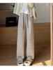Women's 2025 Striped Terry Pants - Autumn/Winter Casual Lazy Stroll, Narrow Straight Leg, Wide Leg Trousers.