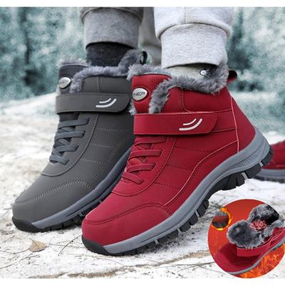 Winter Frauen Männer Stiefel Plüsch Leder Wasserdicht Turnschuhe Klettern Jagd Schuhe Unisex Lace-up Outdoor Warme Wandern Boot Mann