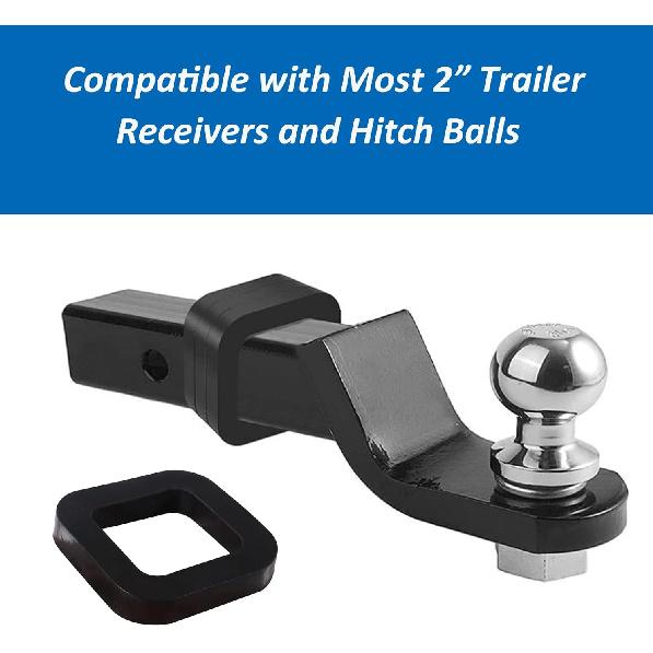 8pcs Hitch Receiver Silencer Pad 2inch for All 2 Inch Trailer Hitch Receiver To Adjustable Ball Mounts,Reduce Rattle,Eliminate Noise and Provide