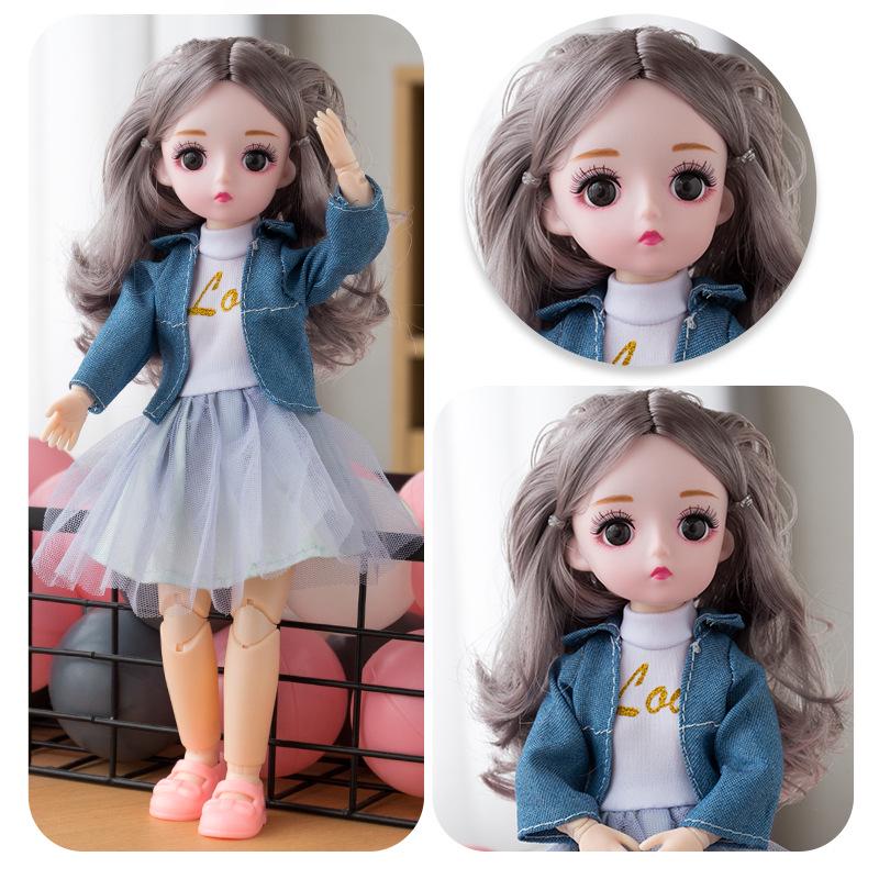 30cm Yitian Barbie Doll Set: BJD Doll with Music, Wedding Dress, and Outfit Changes
