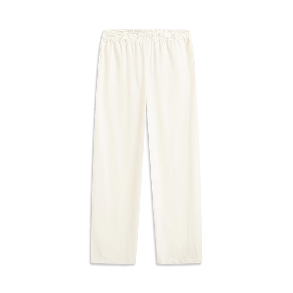 Li Ning Sports Lifestyle Series Casual Comfortable Versatile Straight Leg Sports Pants Women bottoms Off-White AYKV478-2