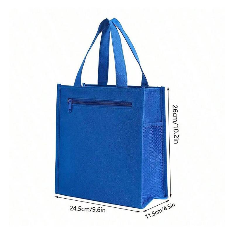 Neue Handtasche mit großem Fassungsvermögen, Lunchtasche, tägliche Handtasche mit Reißverschluss, Einkaufstasche, Aufbewahrungstasche für Studentenlehrbücher