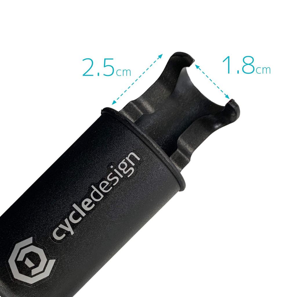 Cycledesign Bicycle Display Stand, Black, 16.5" H X 13.5" W X 13.5" D, Thru-Axle Compatible, Foldable