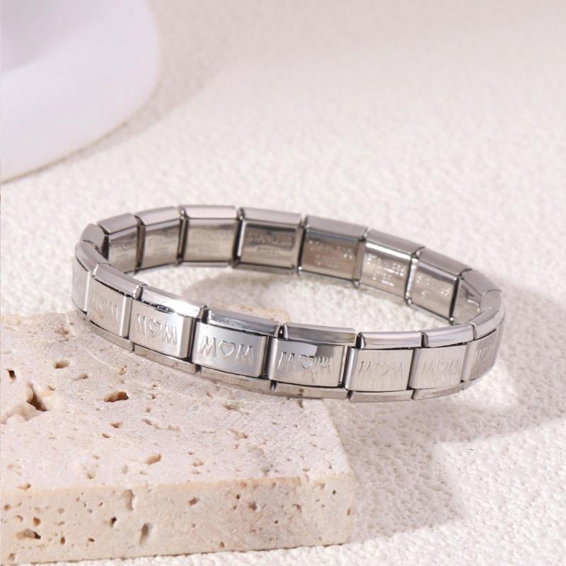 Versatile Italian Charm Pendant Sturdy Stainless Steel Link Craft Supplies Portable for Unique Bracelet Creation
