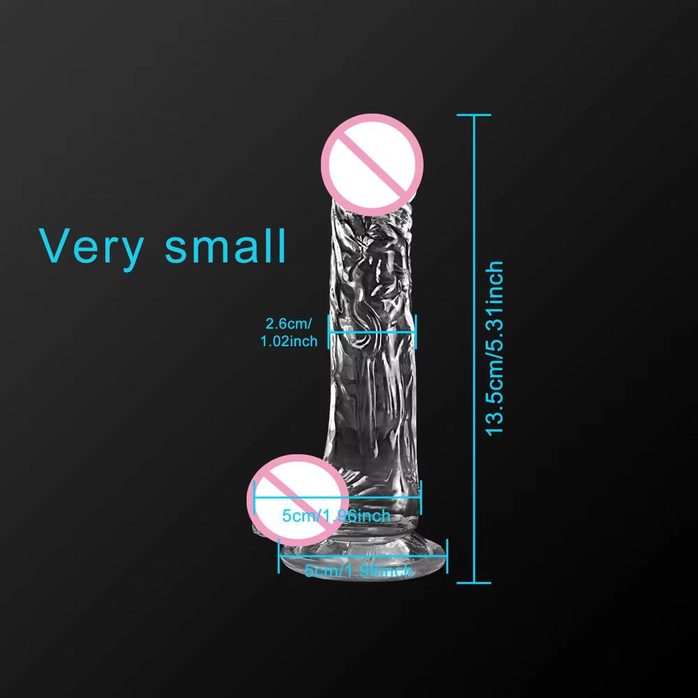 Transparent Soft Jelly Dildo for Women Realistic Fake Dick Penis Strong Suction Cup Butt Plug for Woman Men Anal Sex Toys