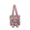 Cute Cartoon Teddy Bear Plush Bag, Lovely Hand-held and Shoulder Bag