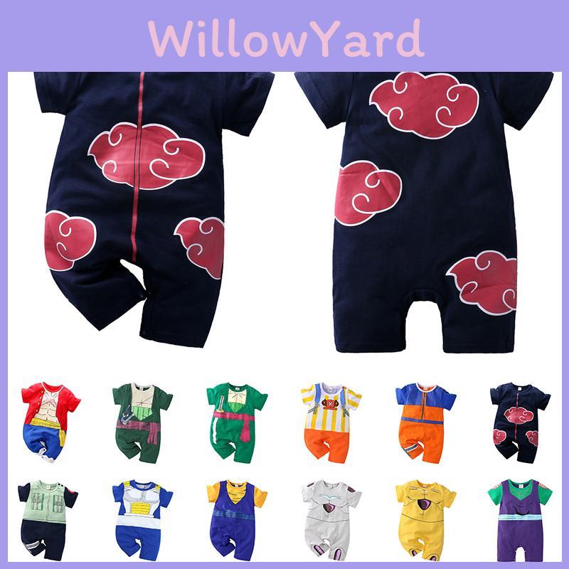 Adorable Baby Romper In Dragon Ball Naruto Luffy Design For Stylish Summer Wear