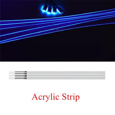 NO Threading LED RGB Car Interior Decor Ambient Light Kit Acrylic Lamp Strip 12V