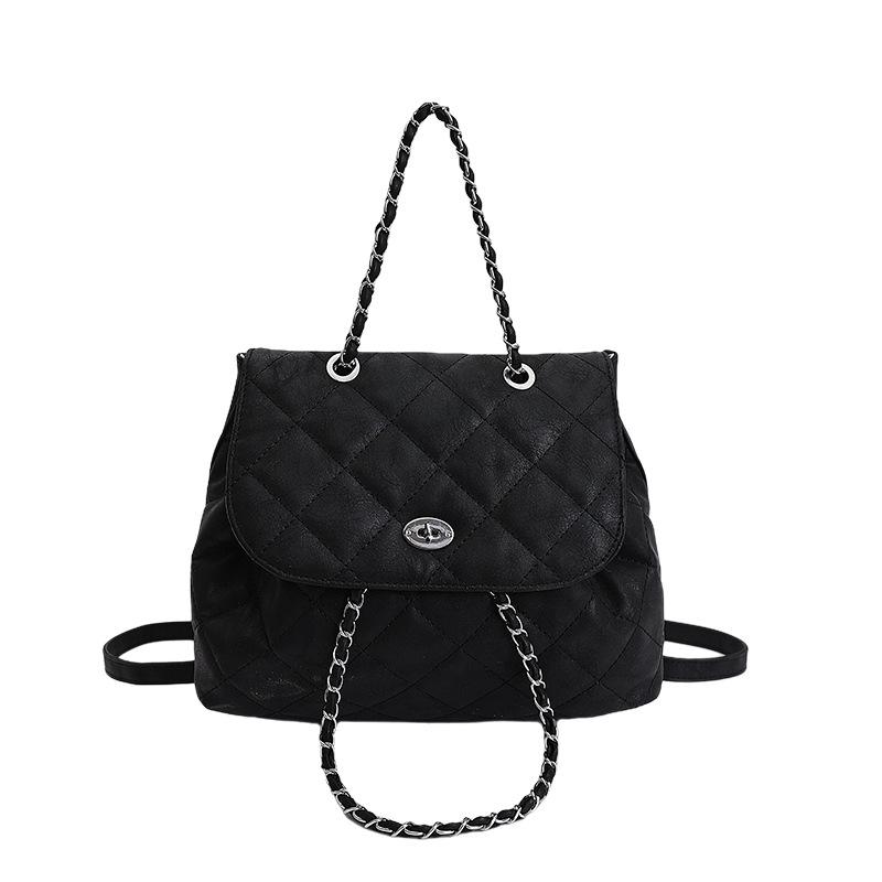 Quilted Chain Shoulder Bag for Women Fashionable Handbag with Adjustable Strap Elegant Daily Use Crossbody Bag