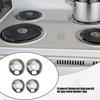 4Pieces Universal Burners Rings for Gas Stove Efficient Heat Conduction Secure Easy Installation Corrosion Resistant