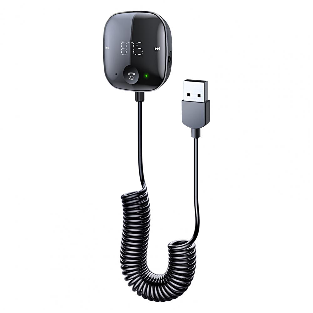 

Прочный аудиопередатчик со световым индикатором, звук без потерь, питание от USB, совместимый с Bluetooth-приемником для автомобиля чёрный