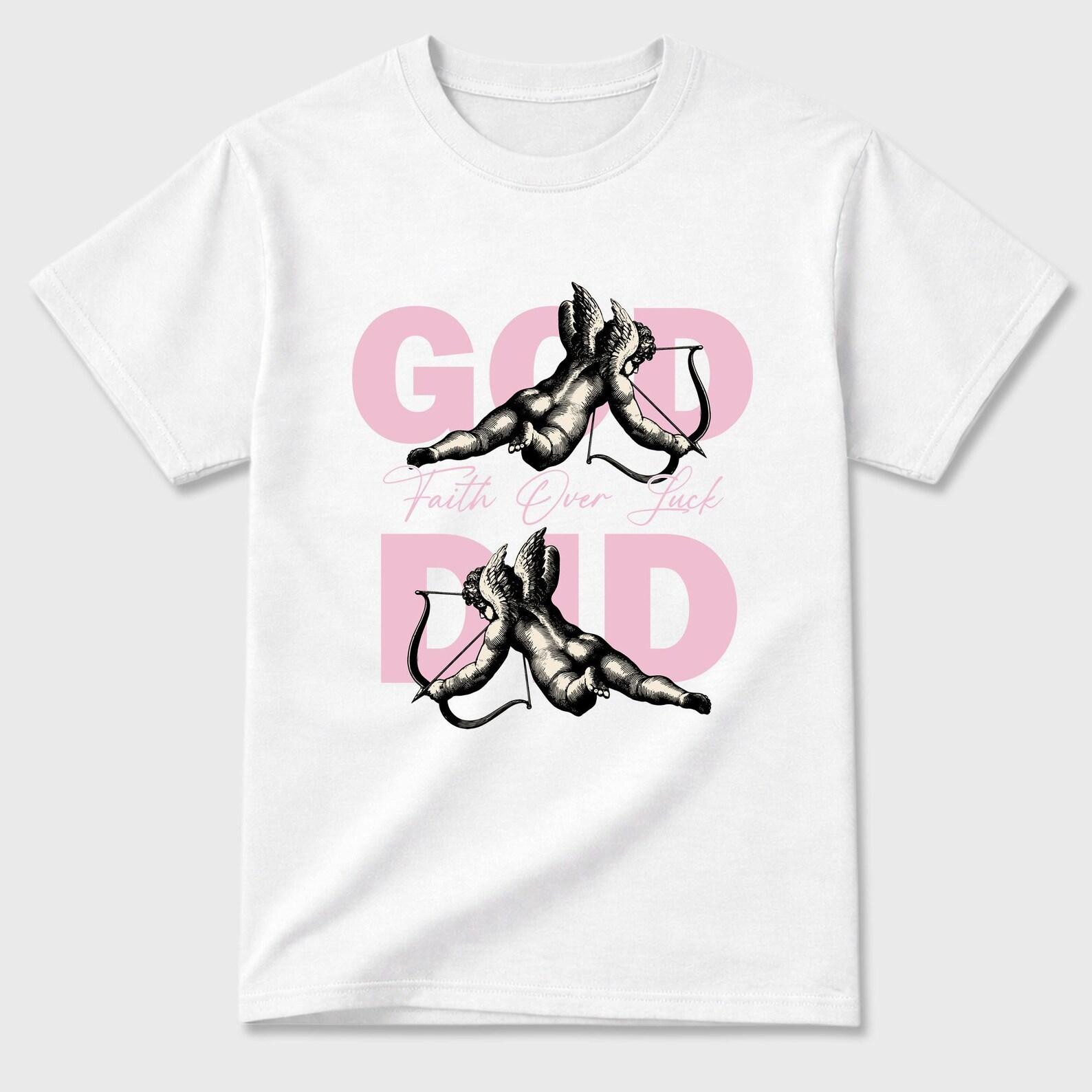 God Did graphic tee. Streetwear Brand Graphic T-Shirt. 4s Iced Carmine XL