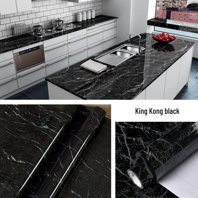 Oil-proof, Heat-resistant Waterproof Kitchen Countertop Self-adhesive Wallpaper
