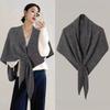 Soft Triangle Scarf Solid Color Sweater Shawl Cape Fashion Knitted Shawl