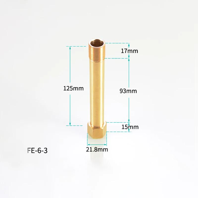 1/2/5/10pcs 1/8" 1/4" 3/8" Male To Female Brass BSP Thread Extension Connectors Pipe FittingLength 50/75/100/110/125/150mm