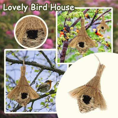 House Outdoor Hanging Bird House Straw Bird House Natural Bird House