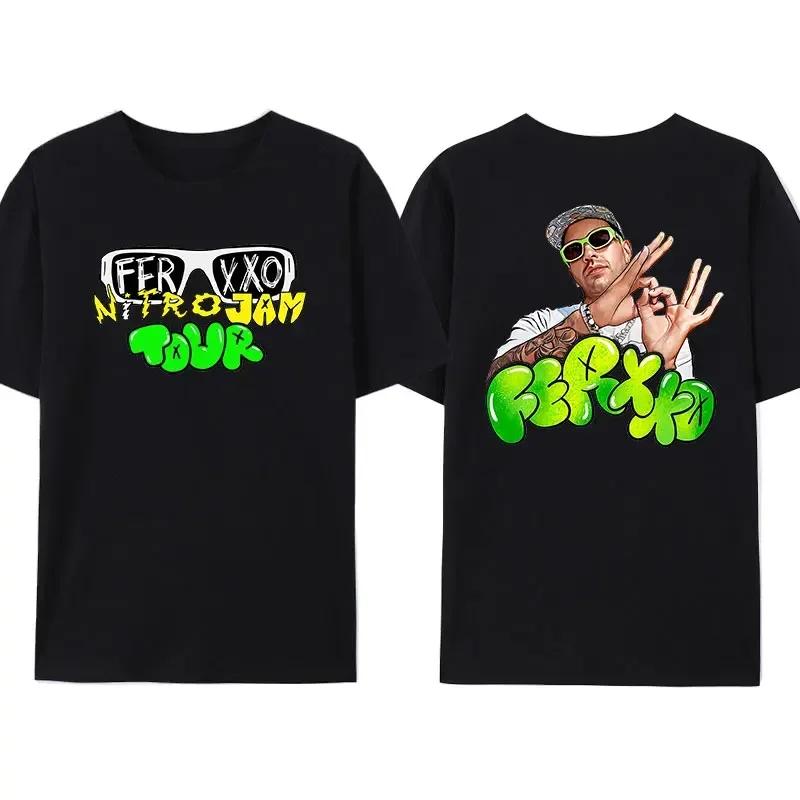 Creative Feid Ferxxo Printed T-shirt Hip-hop Rapper Street Fashion Shirt UnisexSummer Short-sleev Humor Style Cool Tops