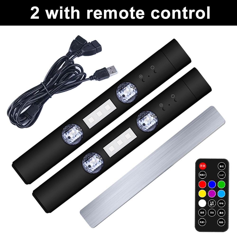 USB Charging In Car with Colorful LED Decorative Lights USB Charging Atmosphere Light Ambient Lights Interior Decorative Lights