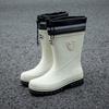Fashion men's water shoes non-slip rain boots medium tube Korean version waterproof rain shoes new short tube