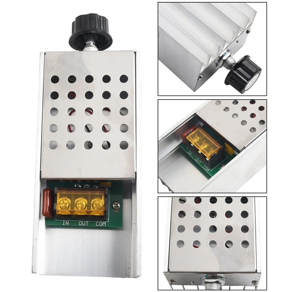 High Power 6000W SCR Voltage Regulator for AC Resistive Loads with 1.6mm FR4 Circuit Board and Safety Enclosure
