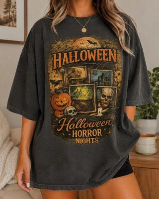 Halloween Horror Nights Shirt, Vintage Halloween Horror Night Tee, Scary Movie Graphic Shirt, Spooky Season Halloween Tee, Horror Fan Gift
