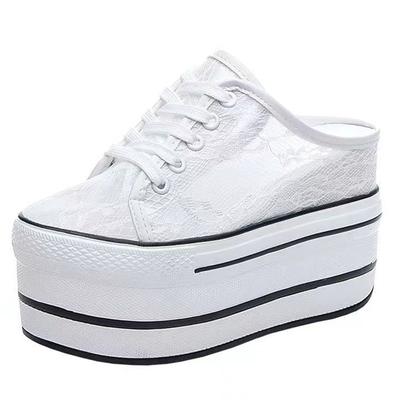 Moda Rahat Ayakkabılar Terlikler Kadın Tuval Ayakkabılar Moda Nefes Alabilir Platform Kama Topuk Kadın Terlik Spor Ayakkabılar Katiller Sandaletler Slayt
